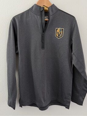 Fanatics NHL Authentic Pro Grey and Black Crewneck Sweatshirt